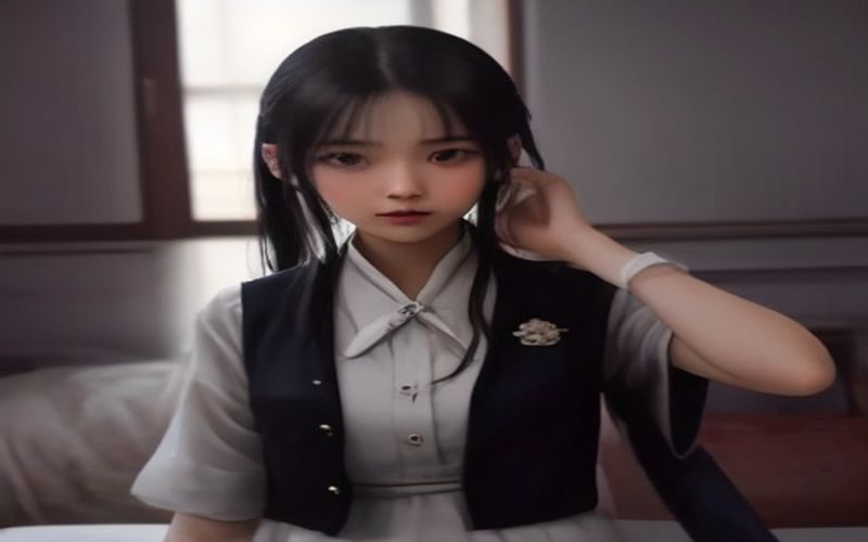女大学生的沙龙室主厅全景，宝石蓝紫色调装修，大理石纹理地板，镜前灯排列整齐，整体空间宽敞明亮温馨时尚，充满现代感与女性美学气息